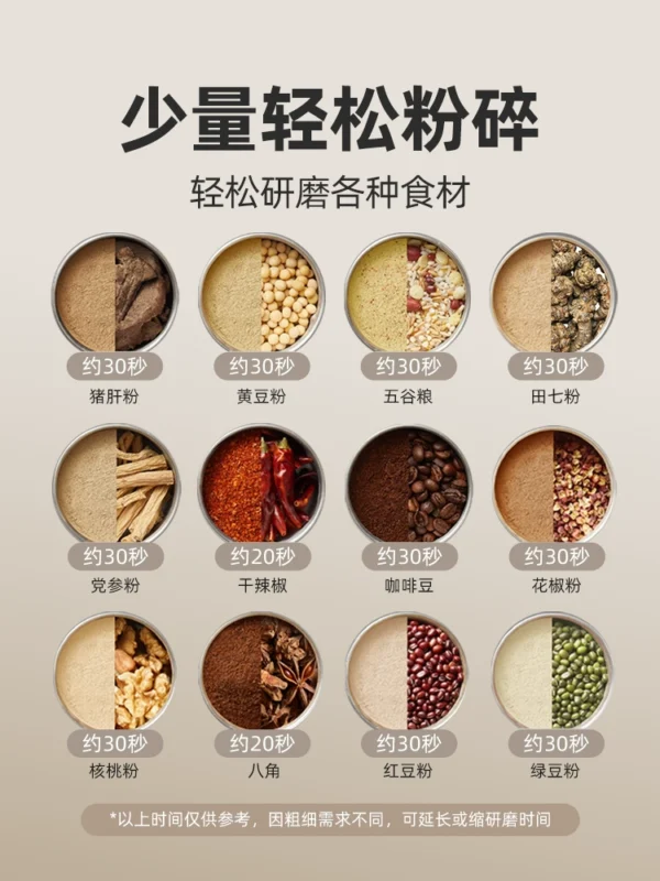 坂田釜作磨粉机研磨机家用超细小型研磨杯干磨杯磨粉器中药打粉机