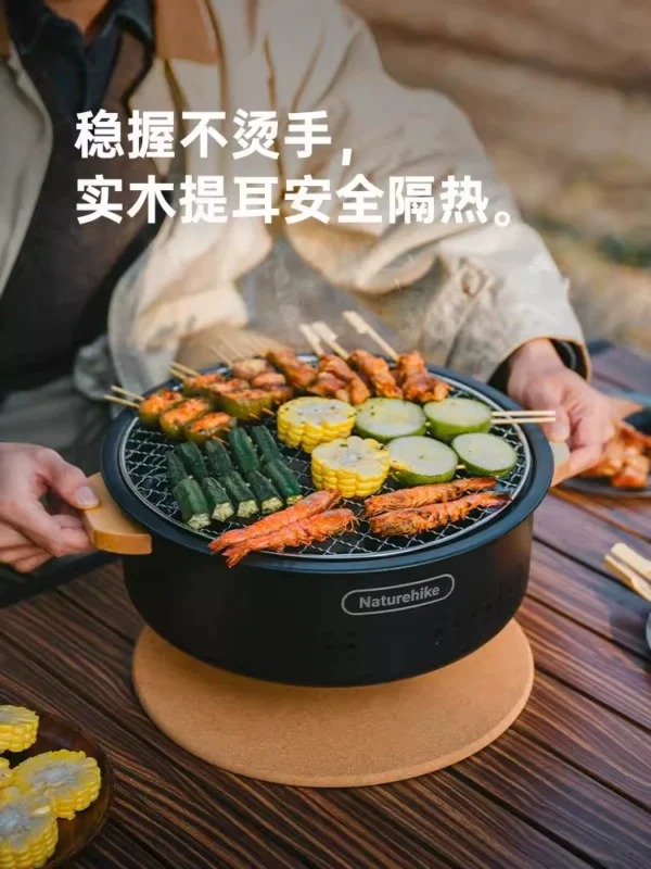 德国桌面烧烤炉子家用户外露营便携烤肉炭火炉围炉煮茶烤火炉套装